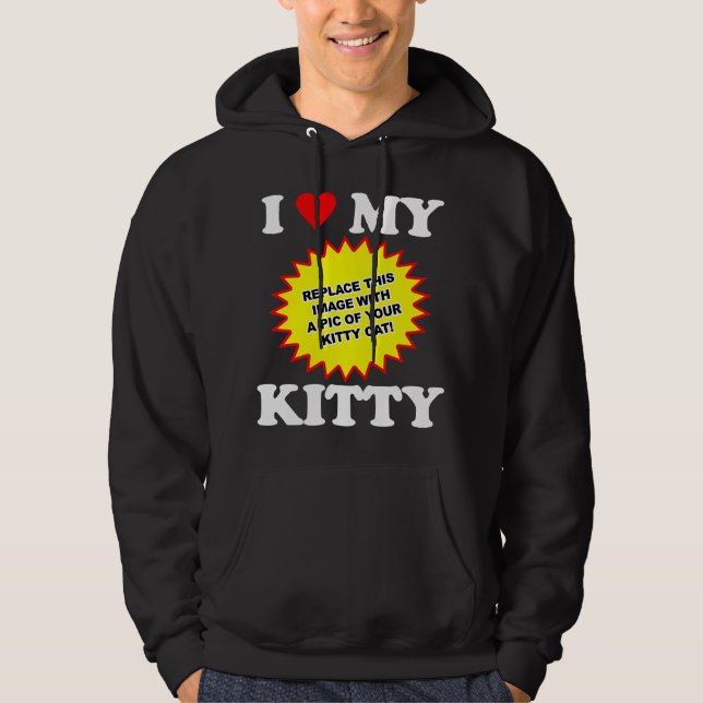 Sudadera PERSONALIZABLE Amo a mi gatito (Anverso)