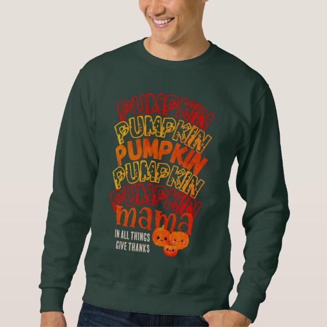 Sudadera Personalizable de Acción de Gracias PUMPKIN MAMA (Anverso)