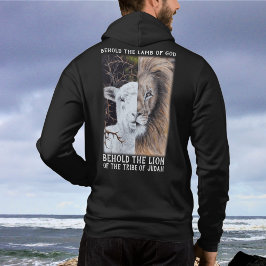 Sudadera Personalizable de león y cordero negro