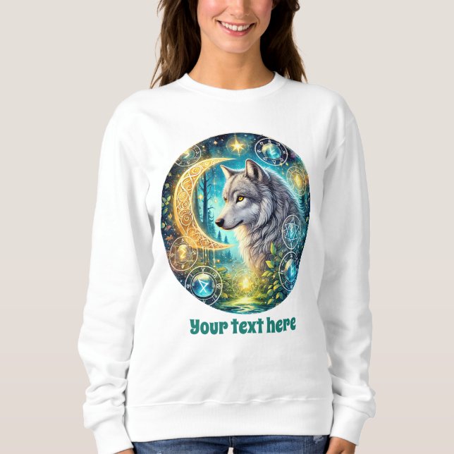 Sudadera Personalizable de lobo de invierno (Anverso)