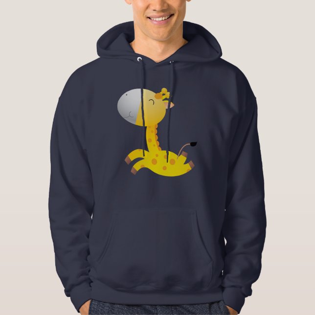 Sudadera Personalizable lindo de la jirafa del dibujo (Anverso)
