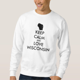 Sudadera Personalizable MANTÉN LA CALMA y AMA WISCONSIN