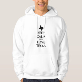 Sudadera Personalizable MANTENER CALMA Y AMAR A TEXAS