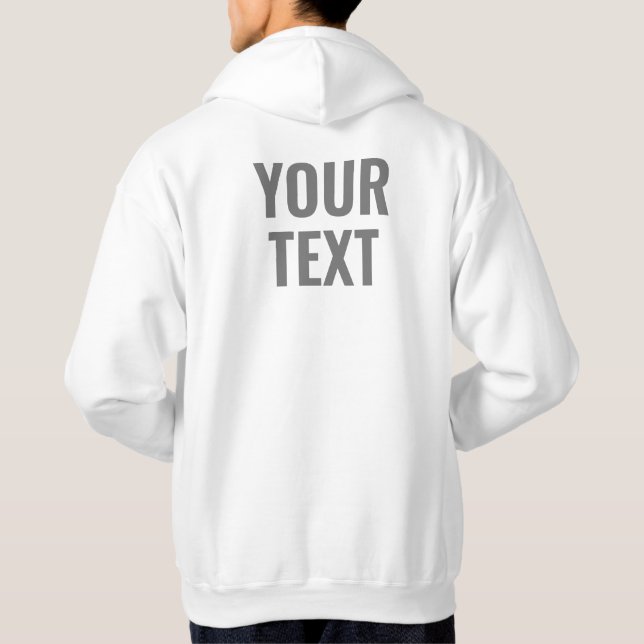 Sudadera Personalizable Mens Back Side Impreso Blanco Moder (Reverso)