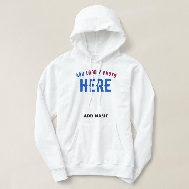 SUDADERA PERSONALIZABLE MODERNO ESTILO BLANCO VERIFICADO MA (Diseño del anverso)