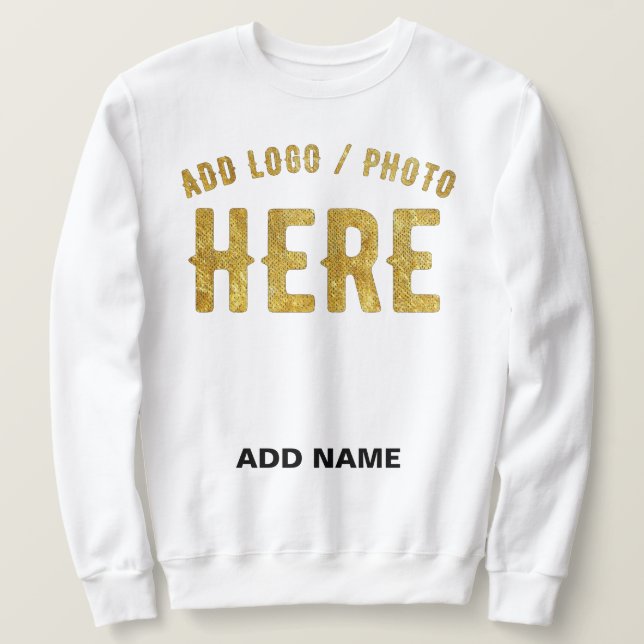SUDADERA PERSONALIZABLE MODERNO ESTILO BLANCO VERIFICADO MA (Anverso del diseño)