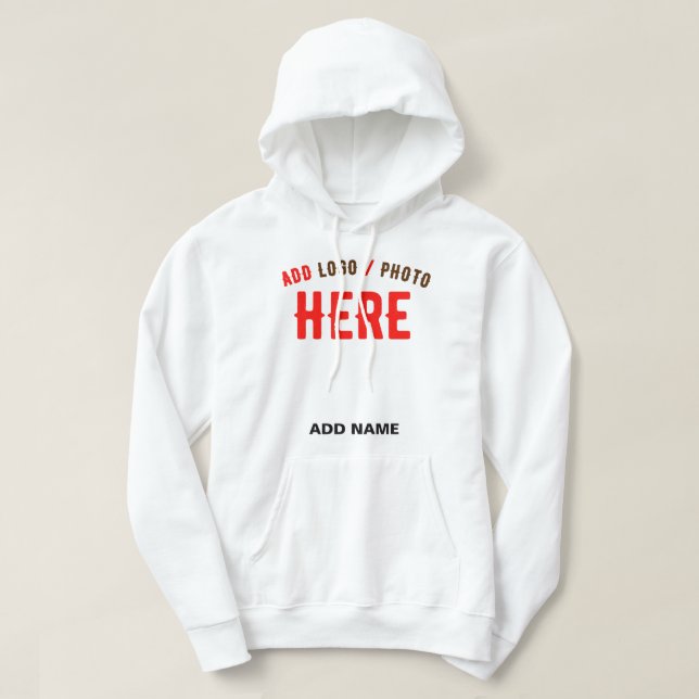 SUDADERA PERSONALIZABLE MODERNO ESTILO BLANCO VERIFICADO MA (Diseño del anverso)