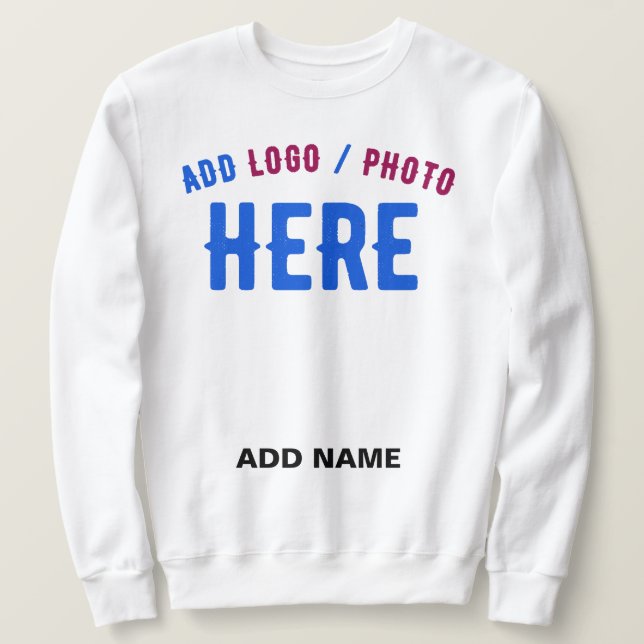 SUDADERA PERSONALIZABLE MODERNO ESTILO BLANCO VERIFICADO MA (Anverso del diseño)