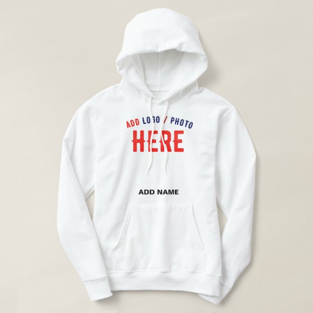 SUDADERA PERSONALIZABLE MODERNO ESTILO BLANCO VERIFICADO MA (Diseño del anverso)