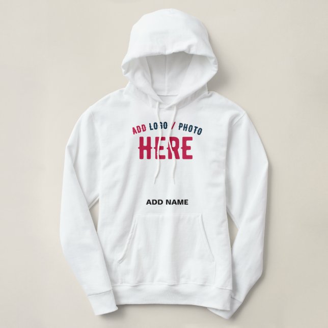 SUDADERA PERSONALIZABLE MODERNO ESTILO BLANCO VERIFICADO MA (Diseño del anverso)