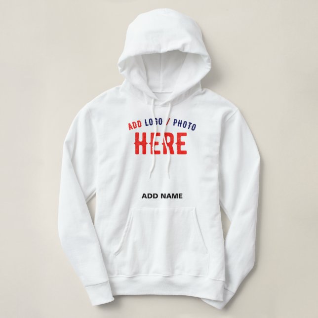 SUDADERA PERSONALIZABLE MODERNO ESTILO BLANCO VERIFICADO MA (Diseño del anverso)
