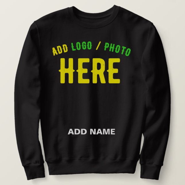 SUDADERA PERSONALIZABLE MODERNO ESTILO NEGRO VERIFICADO MAR (Anverso del diseño)