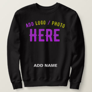 SUDADERA PERSONALIZABLE MODERNO ESTILO NEGRO VERIFICADO MAR