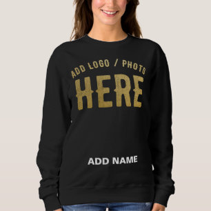 SUDADERA PERSONALIZABLE MODERNO ESTILO NEGRO VERIFICADO MAR