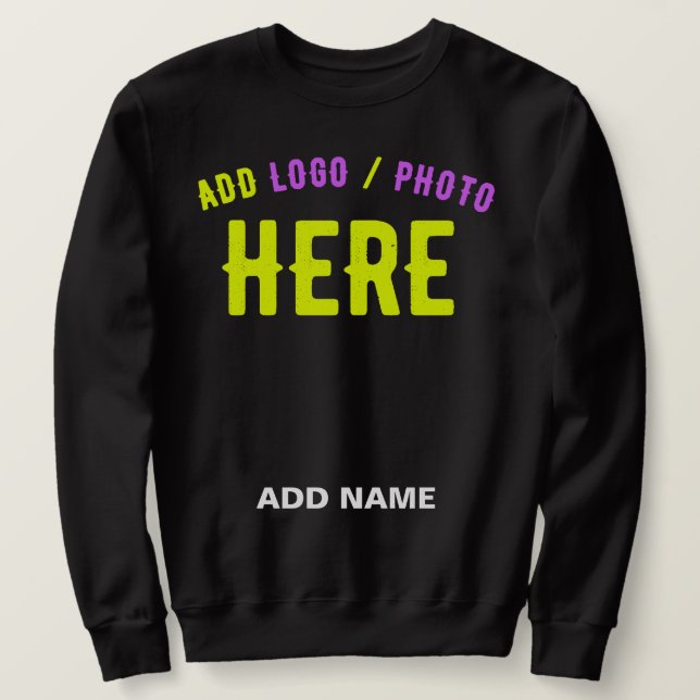 SUDADERA PERSONALIZABLE MODERNO ESTILO NEGRO VERIFICADO MAR (Anverso del diseño)