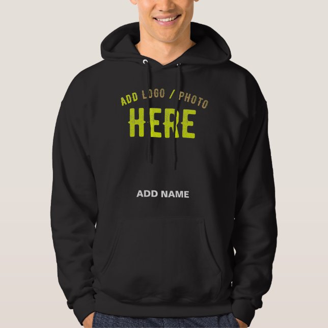 SUDADERA PERSONALIZABLE MODERNO ESTILO NEGRO VERIFICADO MAR (Anverso)