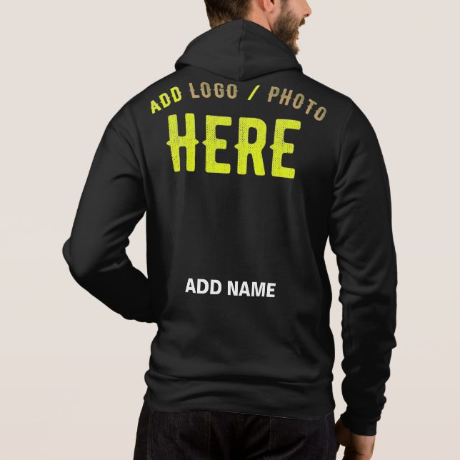 SUDADERA PERSONALIZABLE MODERNO ESTILO NEGRO VERIFICADO MAR (Reverso)