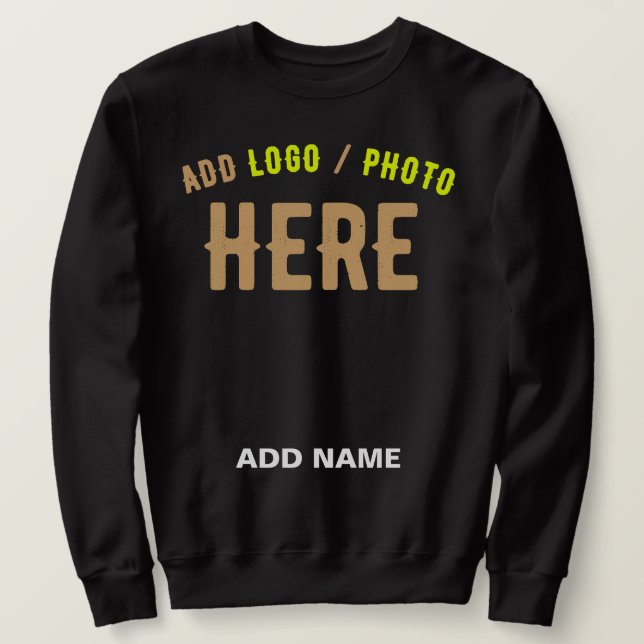 SUDADERA PERSONALIZABLE MODERNO ESTILO NEGRO VERIFICADO MAR (Anverso del diseño)