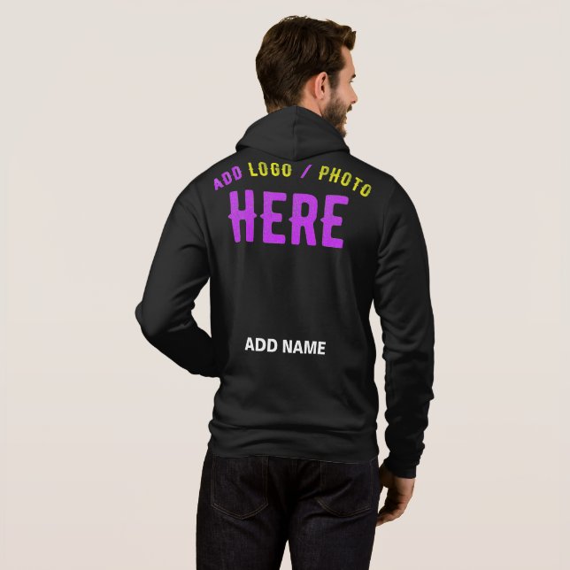 SUDADERA PERSONALIZABLE MODERNO ESTILO NEGRO VERIFICADO MAR (Reverso completo)