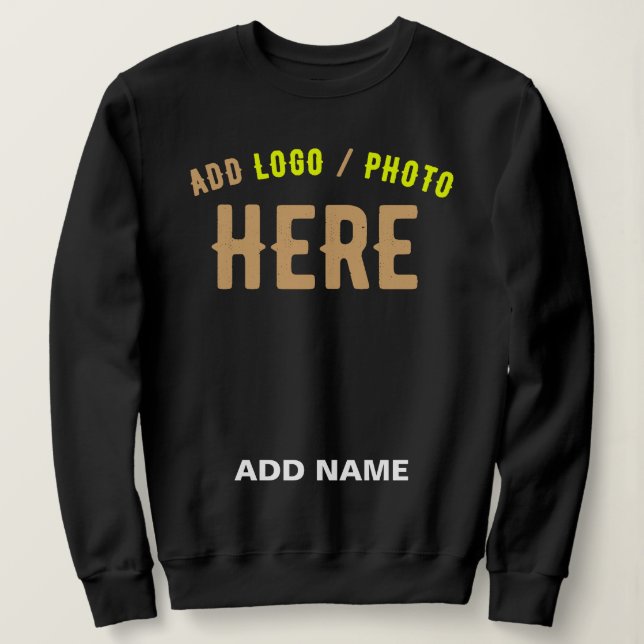 SUDADERA PERSONALIZABLE MODERNO ESTILO NEGRO VERIFICADO MAR (Anverso del diseño)