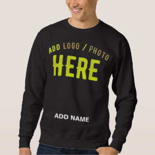 SUDADERA PERSONALIZABLE MODERNO ESTILO NEGRO VERIFICADO MAR