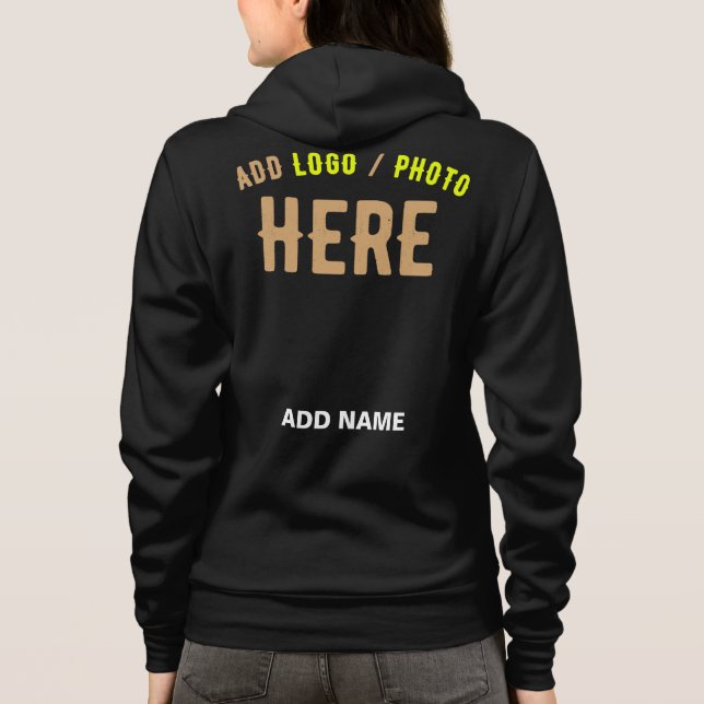 SUDADERA PERSONALIZABLE MODERNO ESTILO NEGRO VERIFICADO MAR (Reverso)