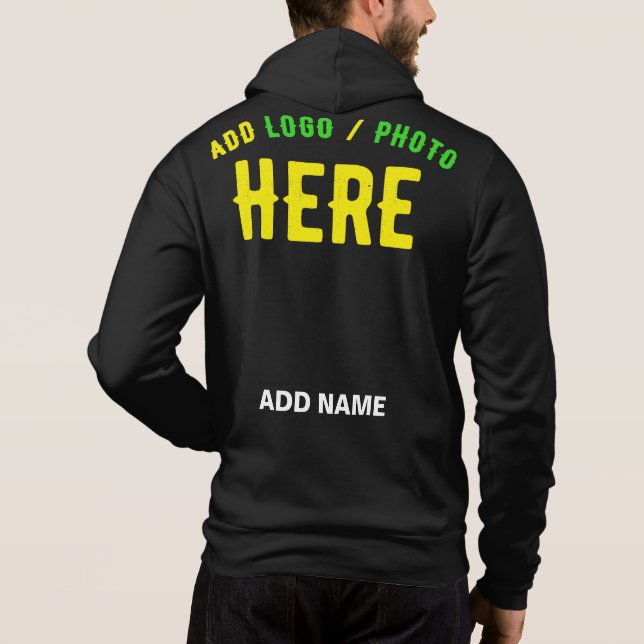 SUDADERA PERSONALIZABLE MODERNO ESTILO NEGRO VERIFICADO MAR (Reverso)