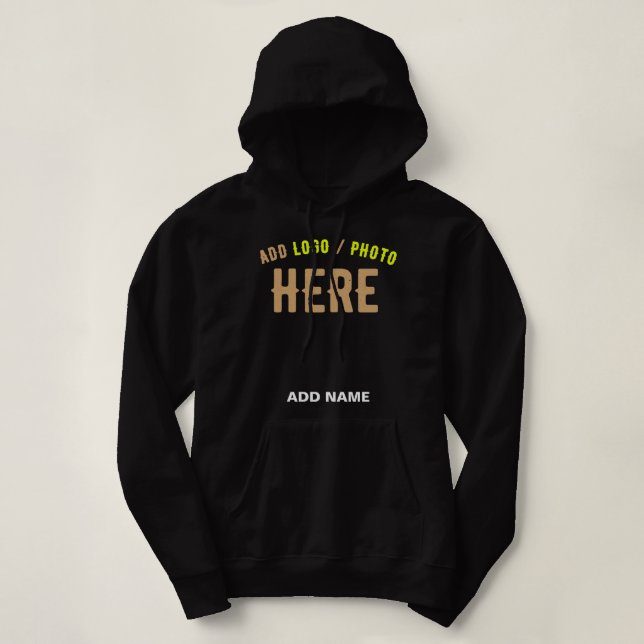 SUDADERA PERSONALIZABLE MODERNO ESTILO NEGRO VERIFICADO MAR (Diseño del anverso)