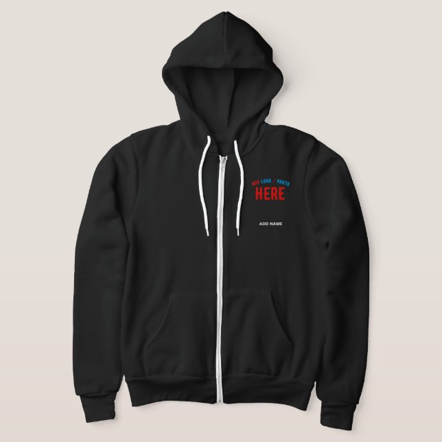 SUDADERA PERSONALIZABLE MODERNO ESTILO NEGRO VERIFICADO MAR (Distribución)