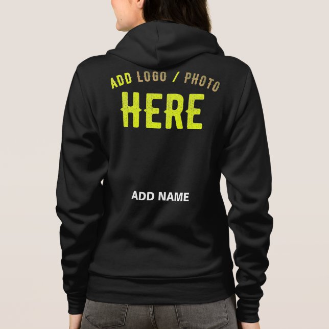 SUDADERA PERSONALIZABLE MODERNO ESTILO NEGRO VERIFICADO MAR (Reverso)