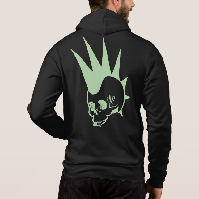 Sudadera Personalizable Punk Cráneo sin Jawless (Reverso)