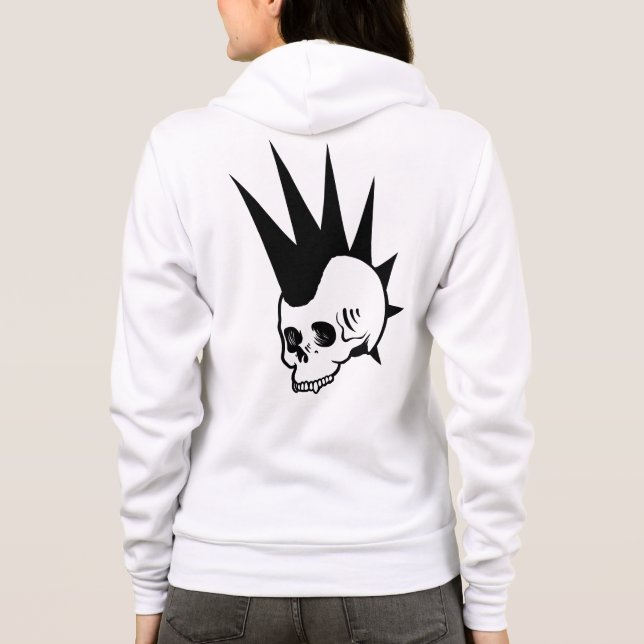 Sudadera Personalizable Punk Cráneo sin Jawless (Reverso)