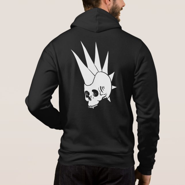 Sudadera Personalizable Punk Cráneo sin Jawless Versión 2 (Reverso)