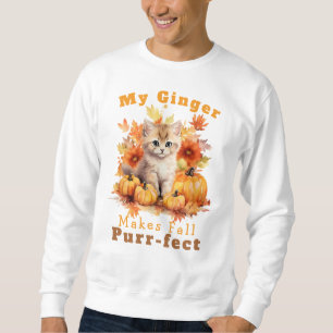 Sudadera Personalizable Purr-fect Autumn Cat Ginger