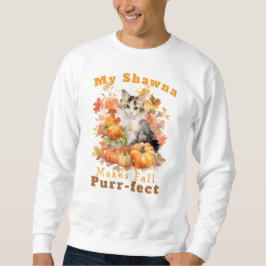 Sudadera Personalizable Purr-fect Autumn Cat Shawna