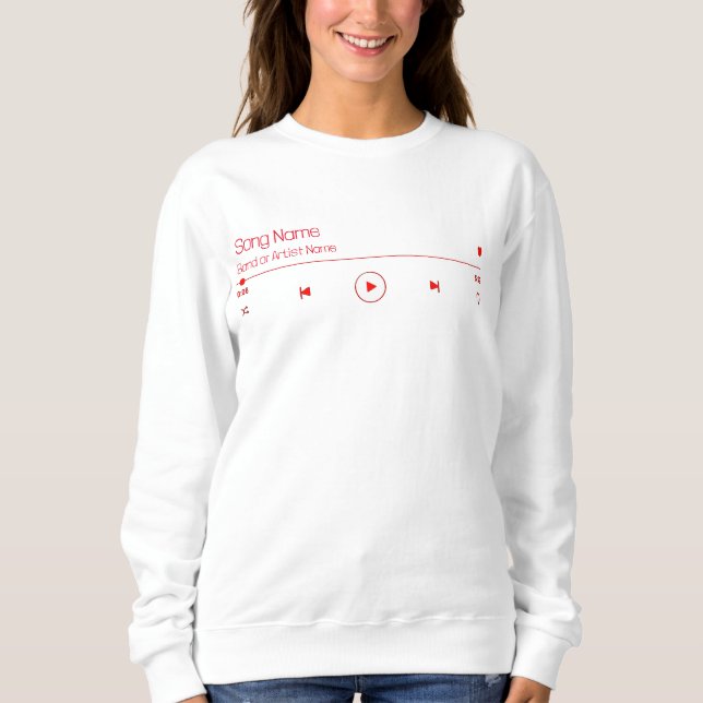 Sudadera Personalizable tu música favorita (Anverso)