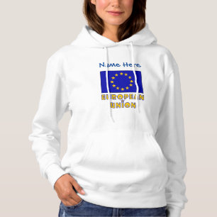 Sudadera Personalización azul de la Unión Europea y la band