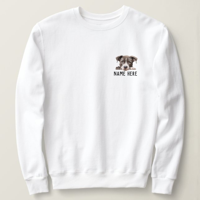 Sudadera Personalización de la búsqueda de pitbulls en Esta (Anverso del diseño)