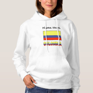 Sudadera Personalización negra de la bandera colombiana