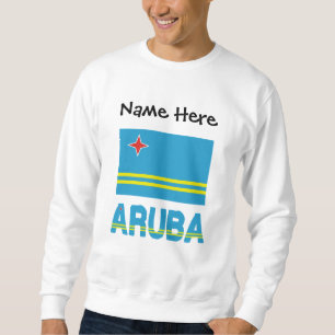Sudadera Personalización negra de la bandera de Aruba