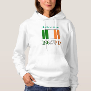 Sudadera Personalización verde de la bandera irlandesa