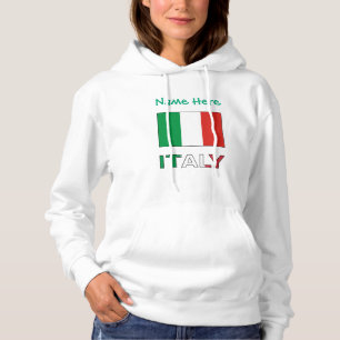 Sudadera Personalización verde de la bandera italiana de It