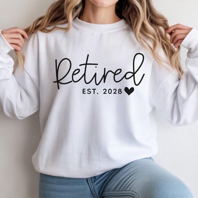 Sudadera Personalizada de Jubilación como Regalo p (Happy Retirement Sweatshirt Personalized Gift for Coworker, Officially Retired Sweatshirt for Her)