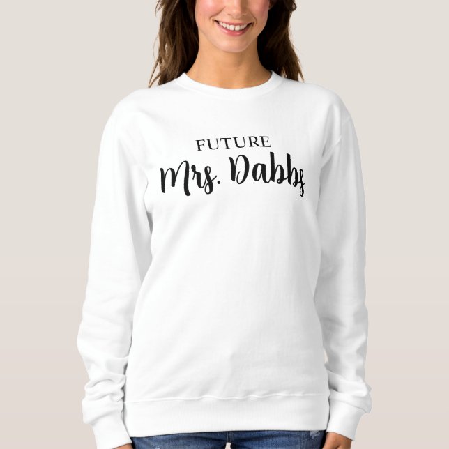 Sudadera Personalizada Future Mrs, Regalo de Compr (Anverso)