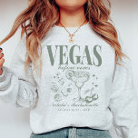 Sudadera Personalizada la personalizado Bachelorette Party<br><div class="desc">Hospédese acogedor y con estilo durante su fiesta de soltera en Las Vegas con nuestra camiseta de cuello de soltera de la marca "Vegas Before Vows", Personalizado de la Fiesta de Bachelorette de Las Vegas. Esta cómoda y moderna camiseta es la elección perfecta para añadir calidez y unidad al conjunto...</div>