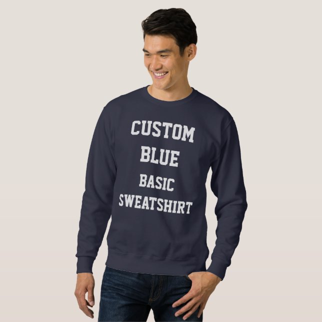 Sudadera personalizada para hombres NAVAL BÁSICA (Anverso completo)