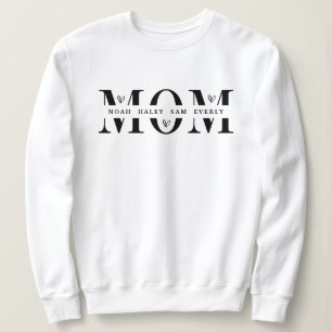 Sudadera Personalizada para Mamá con Nombres de Hi