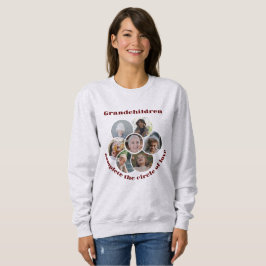 Sudadera Personalizado Abuela/hijos 7 Collage de fotos de c