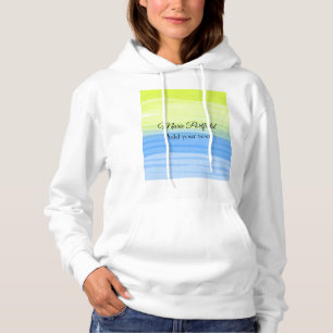 Sudadera personalizado agregar su nombre texto acuarela azu