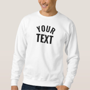 Sudadera Personalizado Añadir su nombre de texto Blanco bás